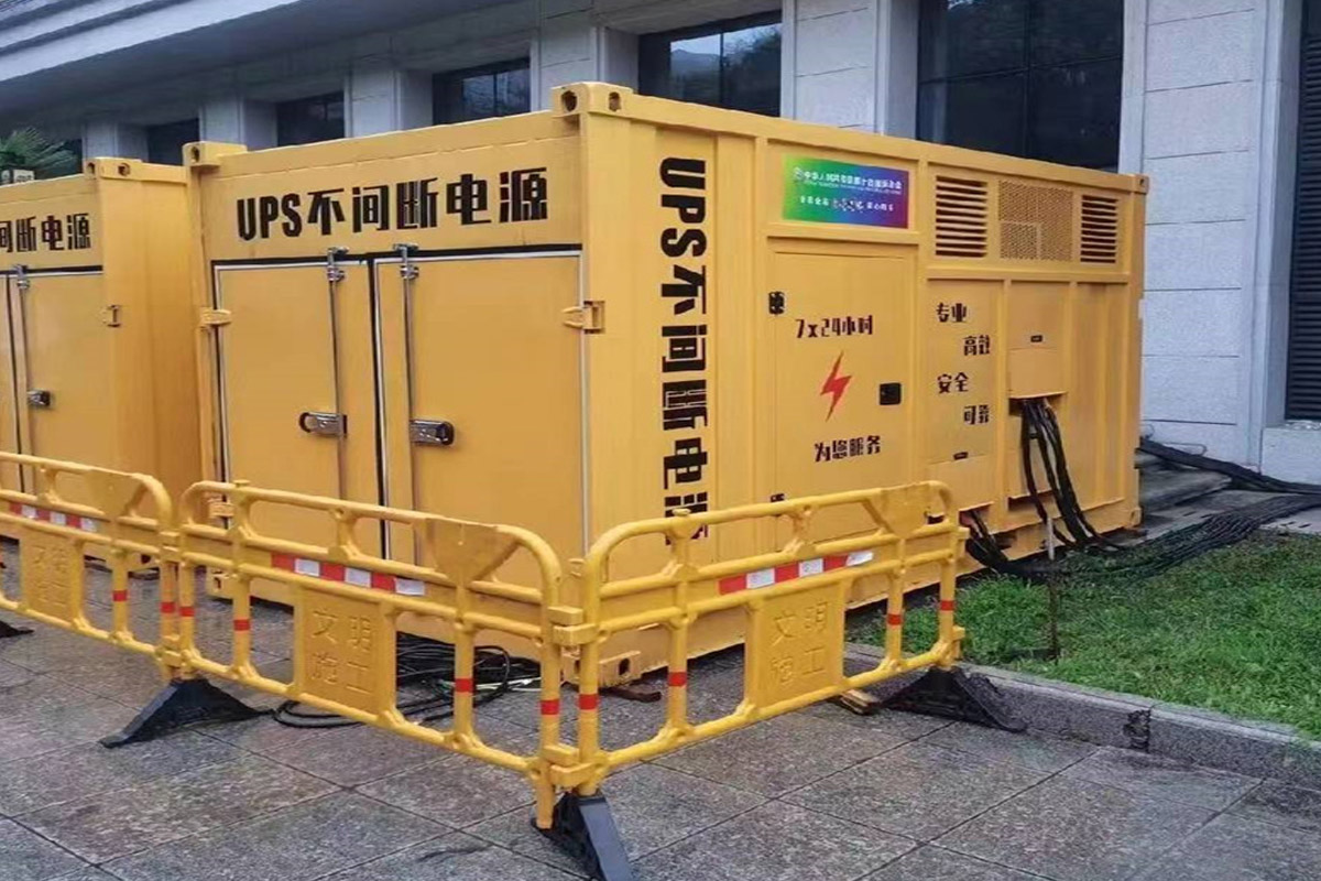 黄山发电机租赁施工现场